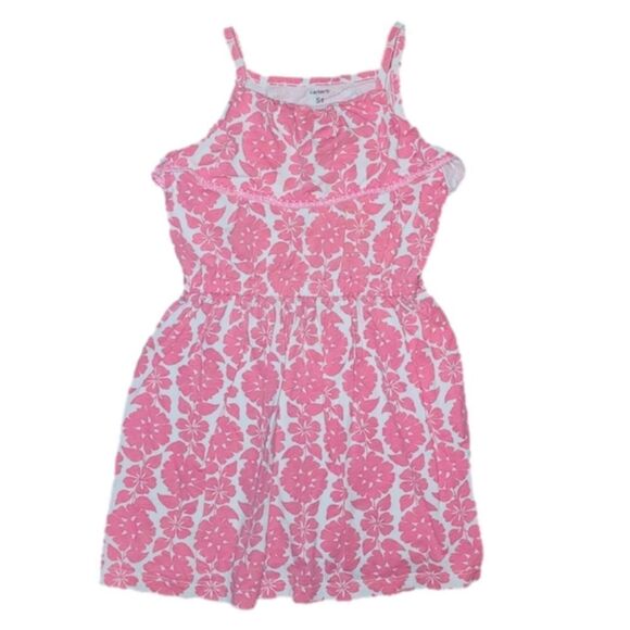 Carters Pink and White Floral Dress - Picture 1 of 3
